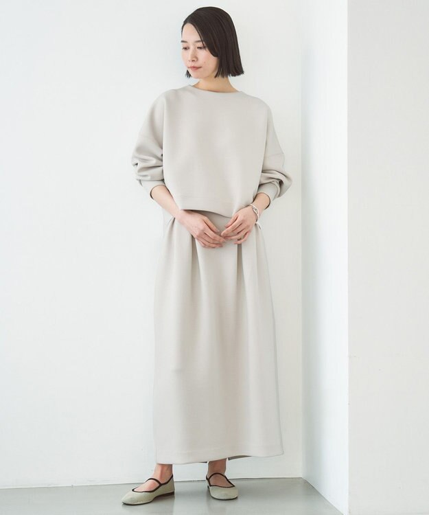 UNFILO BEAUTY FORM JERSEY コクーン スカート グレージュ