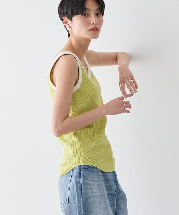 AMERICAN HOLIC ワッフル２ＷＡＹタンクトップ Lime Green