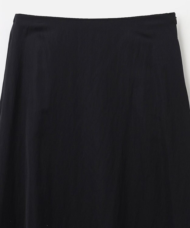 NAVE 【ReNAVE　洗える】グロスサテンスカート ブラック