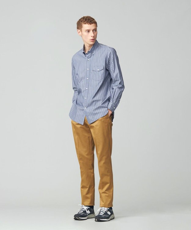 J.PRESS MEN ドビーマルチストライプ シャツ ネイビー系1