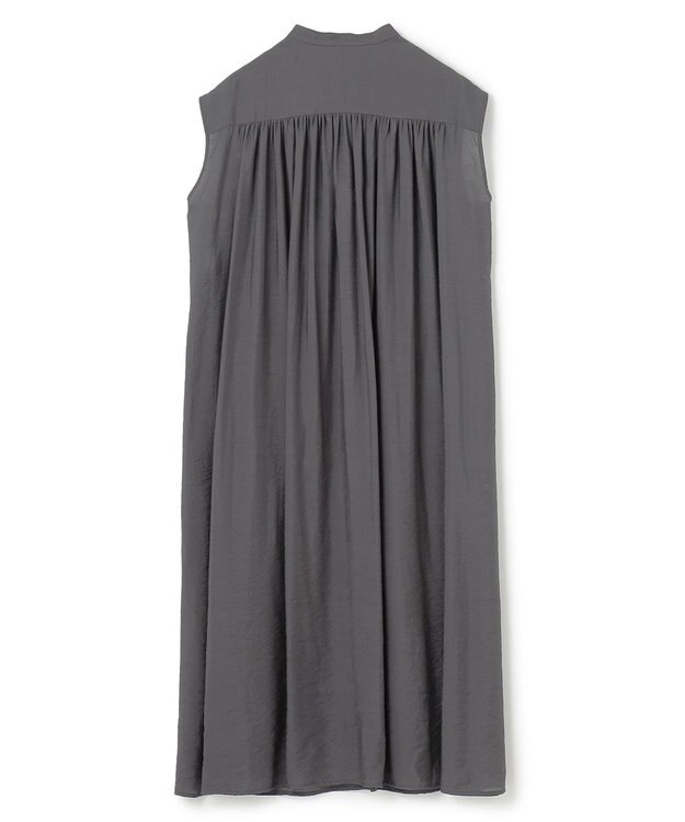 UNFILO ヴィンテージシアー ギャザーワンピース チャコール