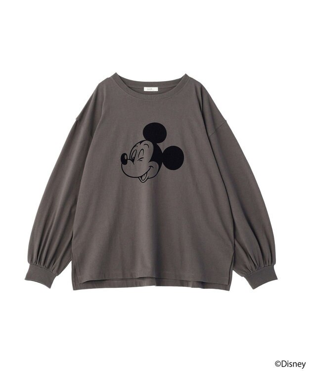 earth music&ecology 【予約】【綿100％】Disney/アソートプリントロンTEE チャコールグレー