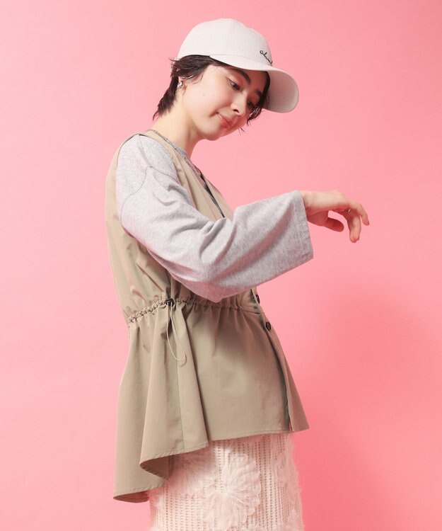 Green Parks ドロストフレアベスト Khaki