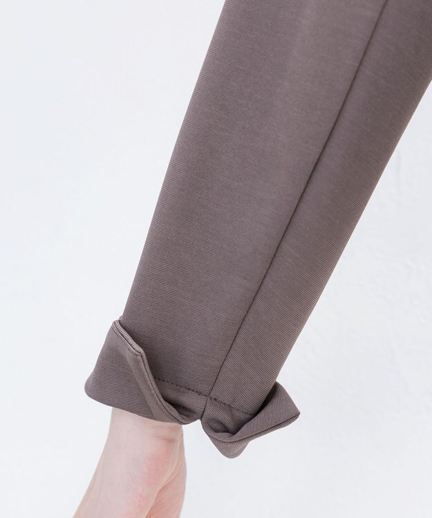 Tiaclasse 【新色追加・洗える】ノーカラーカットソージャケット モカ