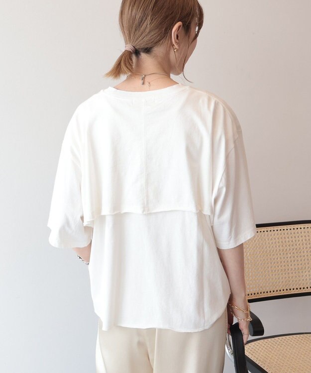 AMERICAN HOLIC レイヤード風加工Ｔシャツ Off White