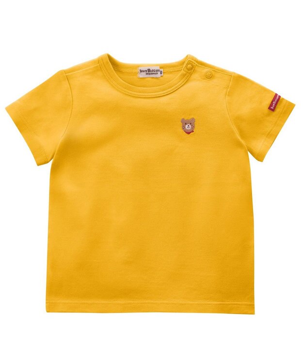 MIKI HOUSE HOT BISCUITS 【70-120cm】【Everyday Series】ワンポイント 半袖Tシャツ 黄