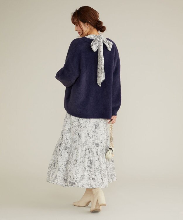 Feroux 【古畑星夏さん着用・3WAY】ビスチェコンビフラワープリント ワンピース スカイブルー系4