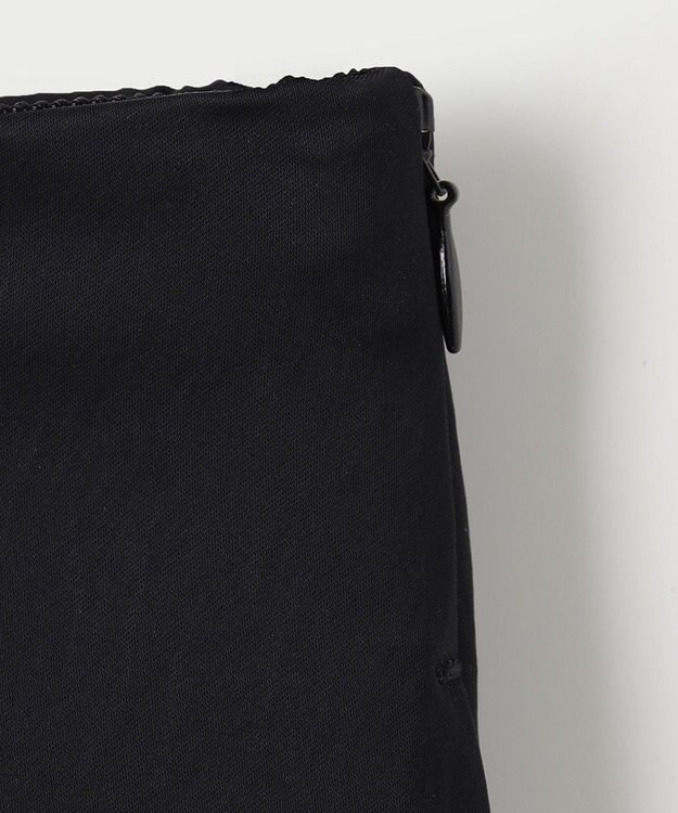 NAVE 【ReNAVE　洗える】グロスサテンスカート ブラック