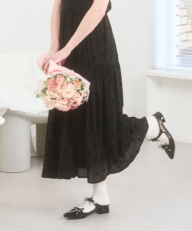 Bridget Birkin 【Bridget Birkin】ダブルリボンミュール ブラックエナメル