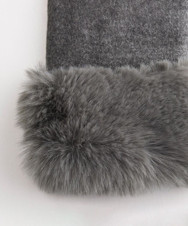 ORuKuBET リングビジューエコファー ジャージグローブ(WOMEN)【タッチパネル対応】 グレー