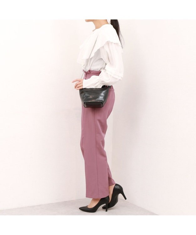 UNBILLION カシュカシュ cachecache / ギャザーハンドルメタリックミニショルダー ブラック