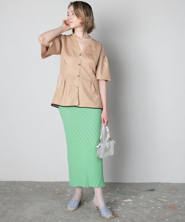 TRICOTE 【2WAY】PVC ミックス スマホ ポーチ / ショルダー 90WHITE