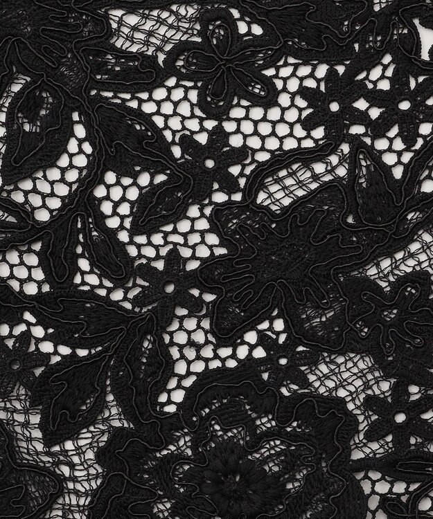 GRACE CONTINENTAL タッセル付レースカラー ブラック