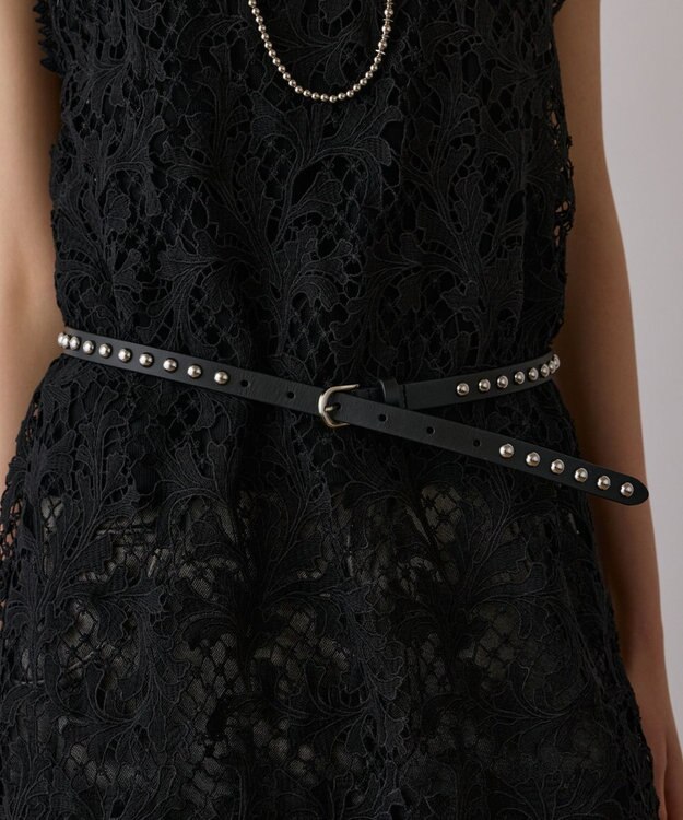 GRACE CONTINENTAL スタッズベルト ブラック