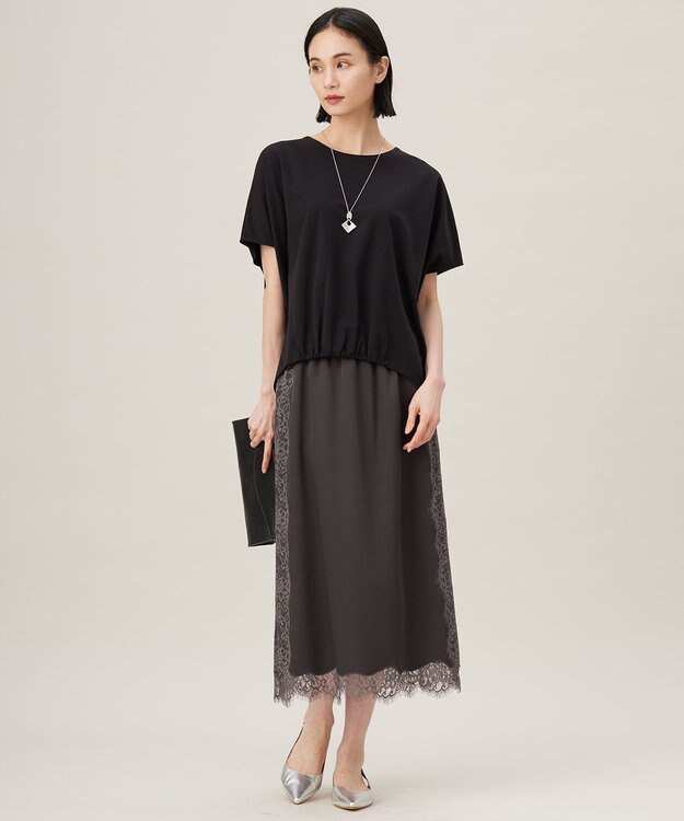 自由区 S 【接触冷感・UVカット・吸水速乾・抗菌防臭・洗える】ハイカウントフォルム Tシャツ ブラック