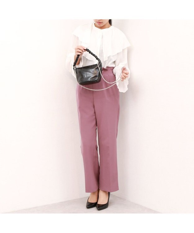 UNBILLION カシュカシュ cachecache / ギャザーハンドルメタリックミニショルダー ブラック