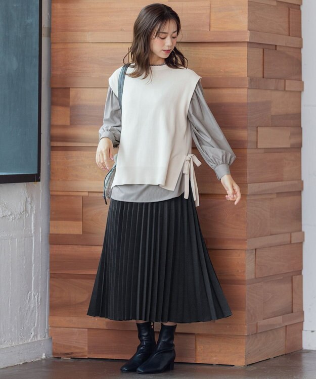 ANY L 2WAYコットン ベスト グレージュ