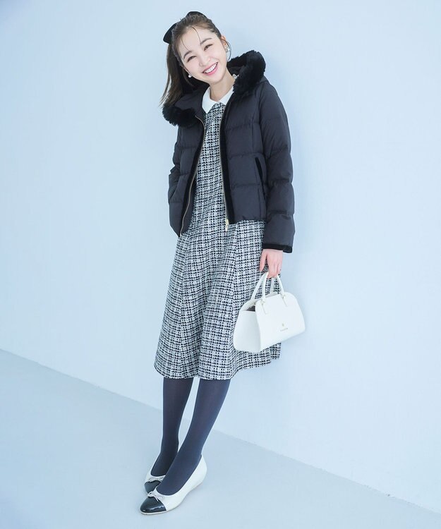 TOCCA 【洗える・消臭】 TWEED BLOSSOM ドレス ブラック系5