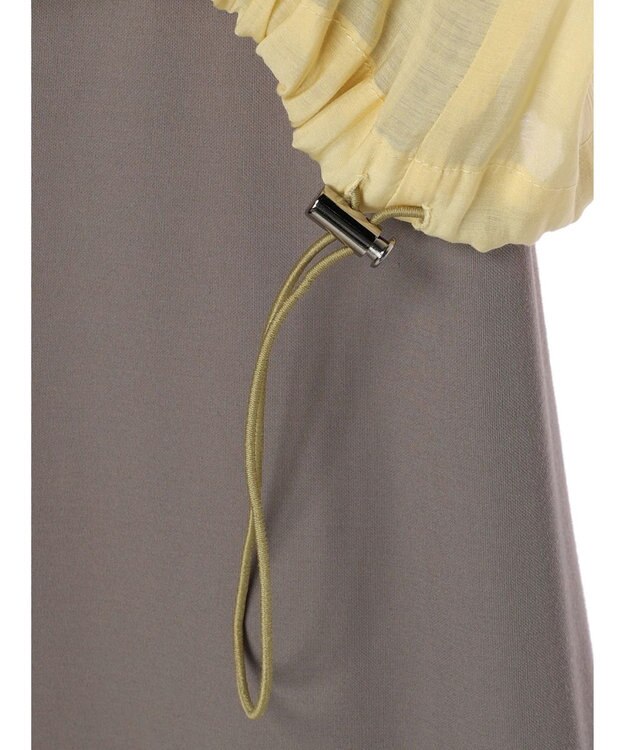 YECCA VECCA 【2点SET】シアーシャツ×Aラインキャミワンピース Yellow