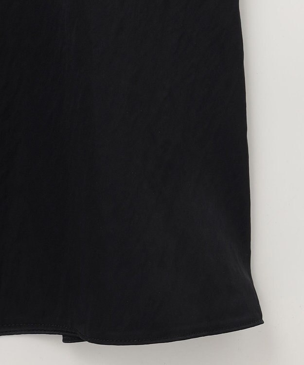 NAVE 【ReNAVE　洗える】グロスサテンスカート ブラック