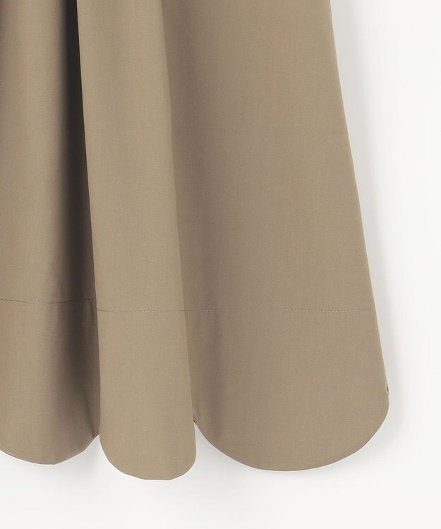 #Newans 【イージーケア】スカラップヘムチュニックブラウス カーキ系