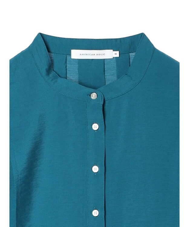 AMERICAN HOLIC 接触冷感バンドカラーチュニック Blue Green