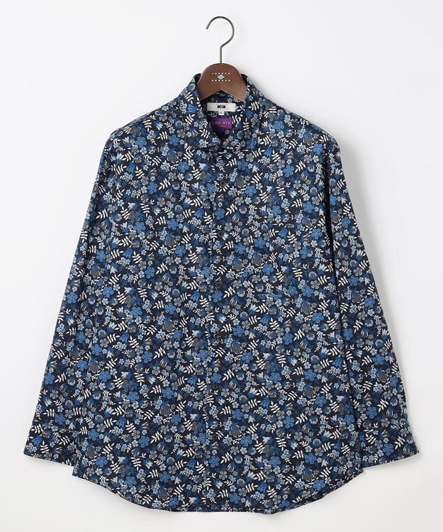 JOSEPH ABBOUD 【キングサイズ・ジョセフ・アブード氏セレクト・英国LIBERTY社】リバティ シャツ ネイビー系6