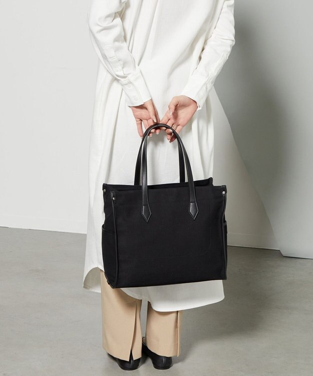 Y'SACCS バインダーキャンバスA4トートバッグ ブラック