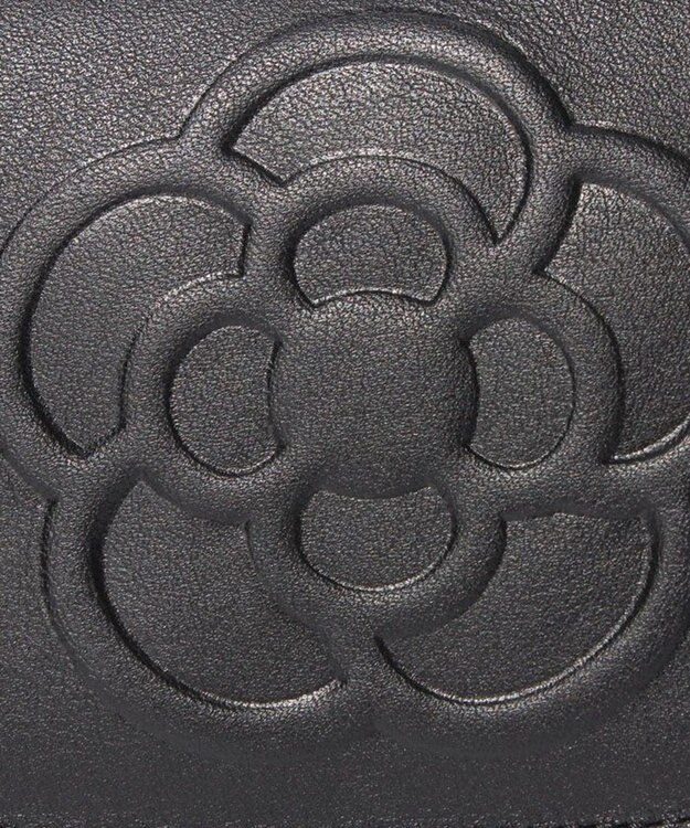 CLATHAS ワッフル　フラップ長財布 ブラック