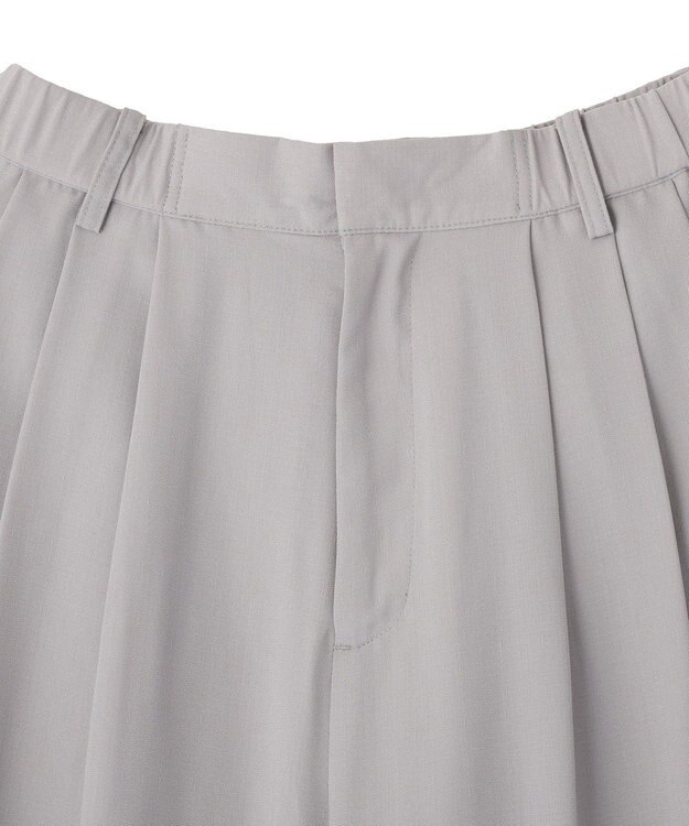Green Parks セミワイドスラックスパンツ Light Gray