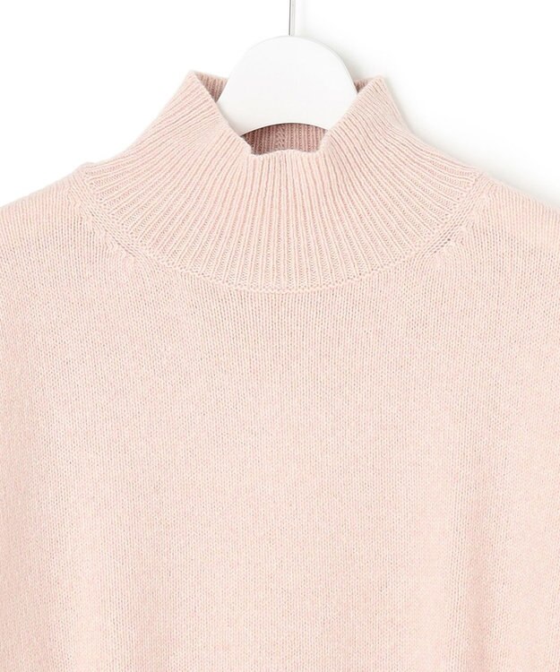 23区 L ウールナイロン ハイネック ニット ヌードピンク系