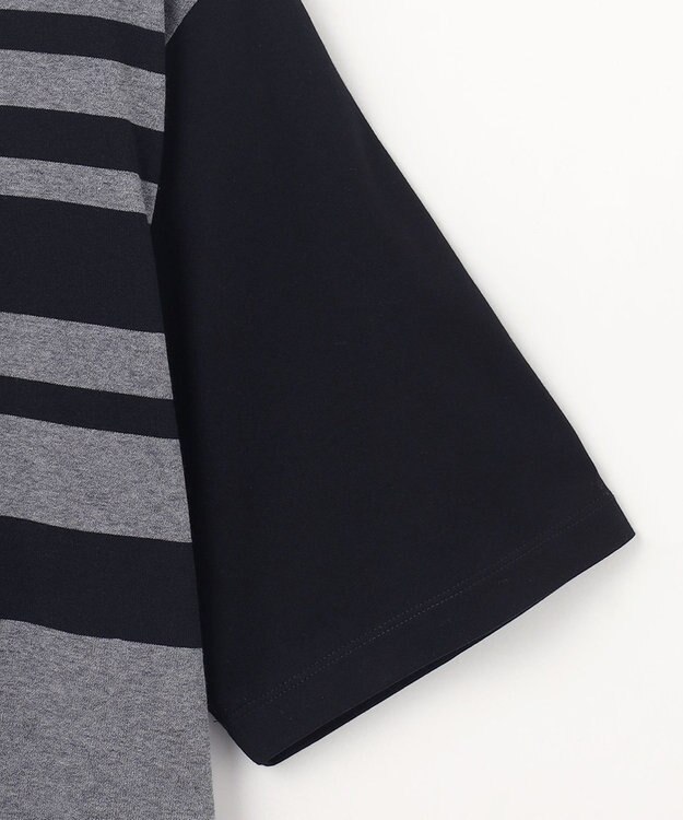 JOSEPH HOMME ブライトボーダーブロック　Tシャツ ブラック系