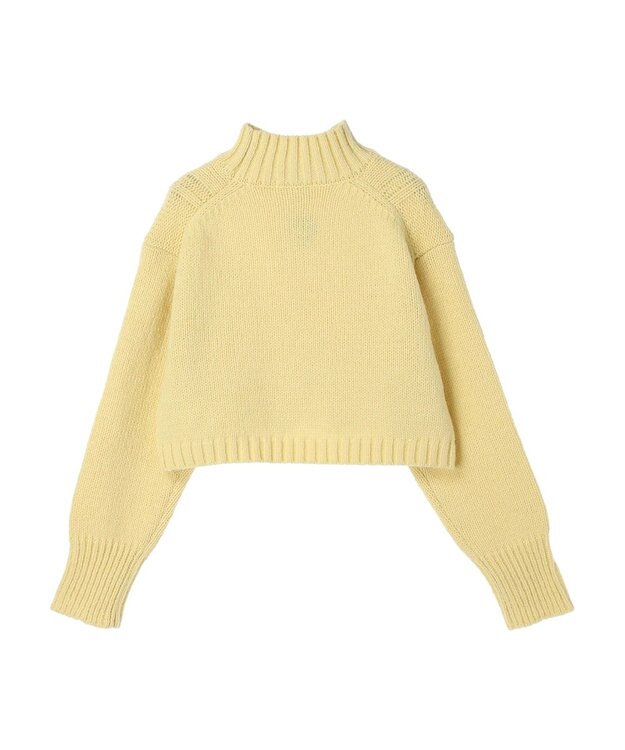 Green Parks ショート丈ケーブルニットプルオーバー Yellow