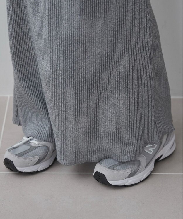 WEGO 【ANGIE VINTAGE】リブマーメイドスカート 杢グレー