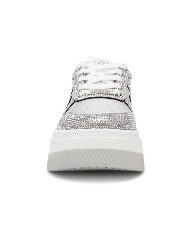 STEVE MADDEN DYNAMO-R スワロディテール厚底スニーカー シルバー