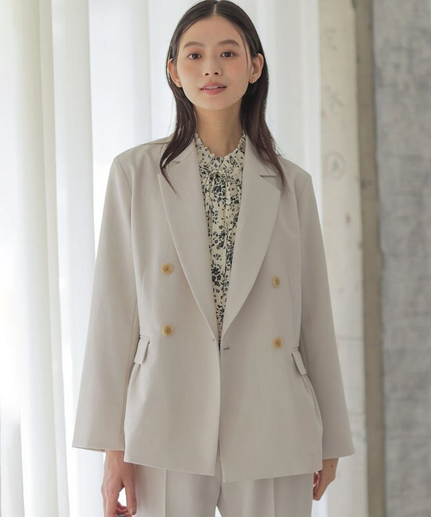 組曲 モザイクフラワープリント ブラウス アイボリー系5