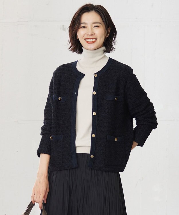 【洗える】TWEEDY ニット ジャケット / J.PRESS LADIES L