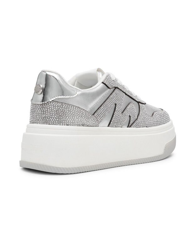 STEVE MADDEN DYNAMO-R スワロディテール厚底スニーカー シルバー