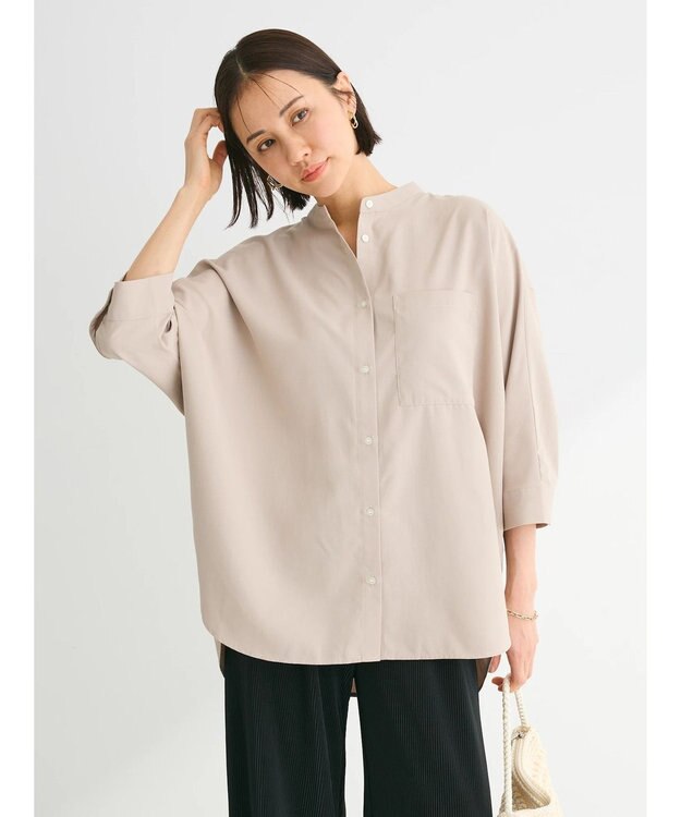 Green Parks いろいろ機能　ドルマンシャツ Beige