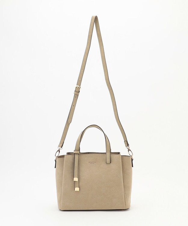 LA BAGAGERIE 【MONICA】ボウタイリボンハンドバッグ ライトベージュ