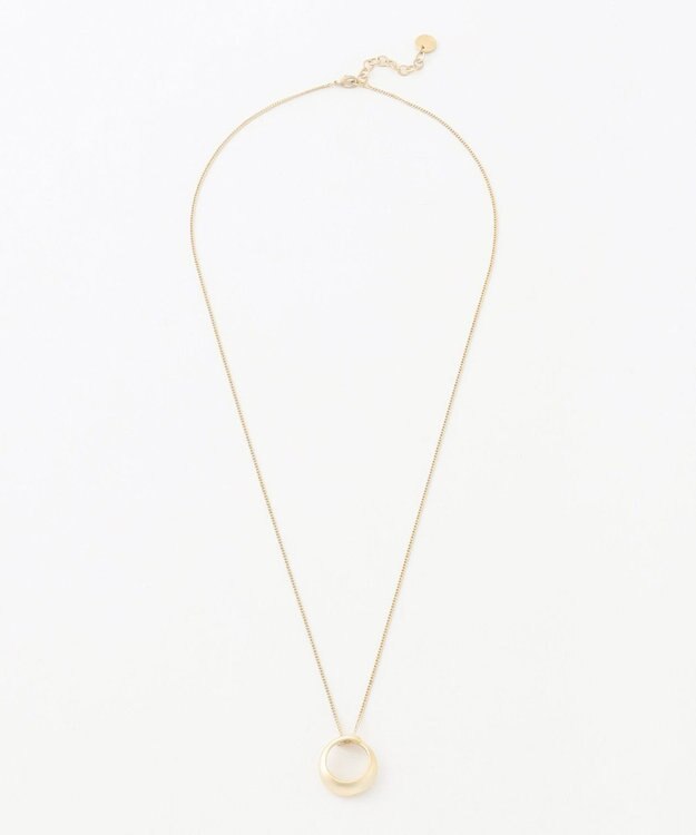 J.PRESS LADIES ボリュームリング ワントップ ネックレス ゴールド系
