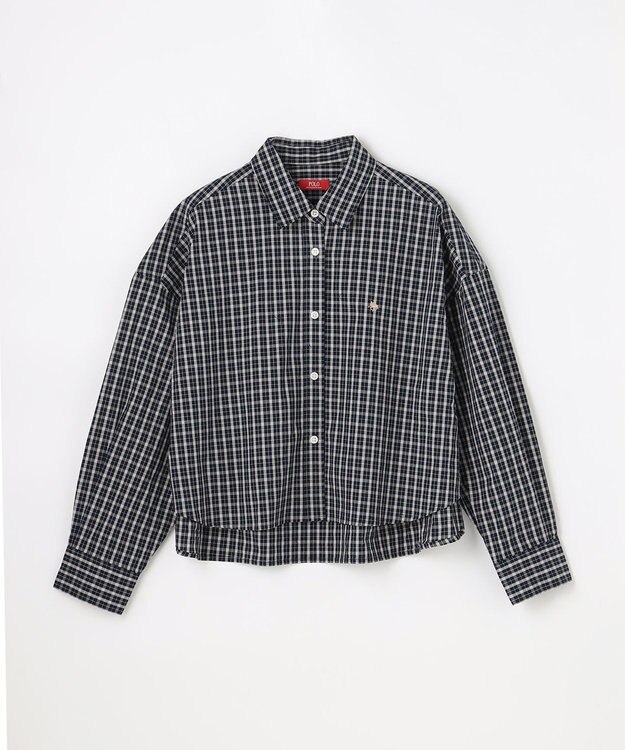 ANY 【POLO BCS別注】プレッピークロップドシャツ ブラックチェック