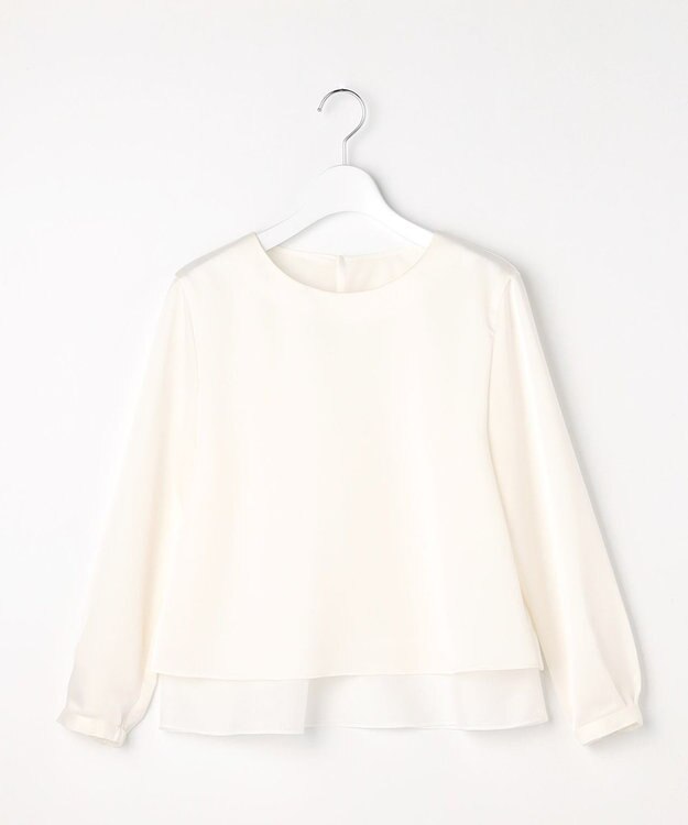 J.PRESS LADIES L ハンマーサテン カットソー ホワイト系