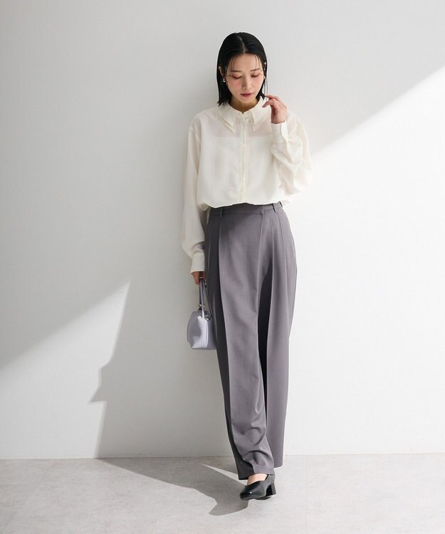 Green Parks レイヤード風ＢＩＧシャツ Off White