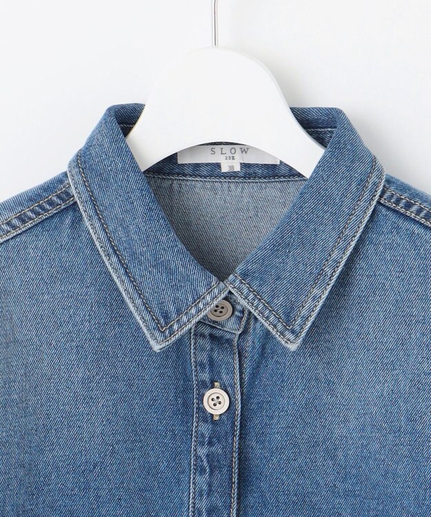 23区 【SLOW/一部店舗限定】LIGHT DENIM ジャケット ダルブルー系