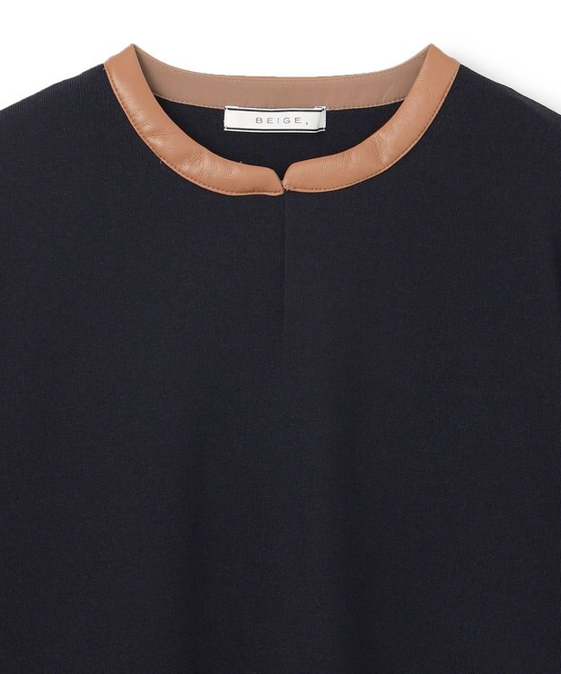 BEIGE， NADIA / ブラウスニットトップス Navy x Camel