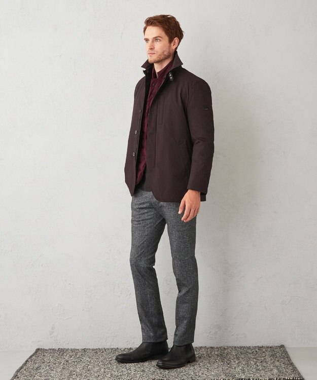 JOSEPH ABBOUD 【ストレッチ】フランネルジャージ パンツ ブラック系