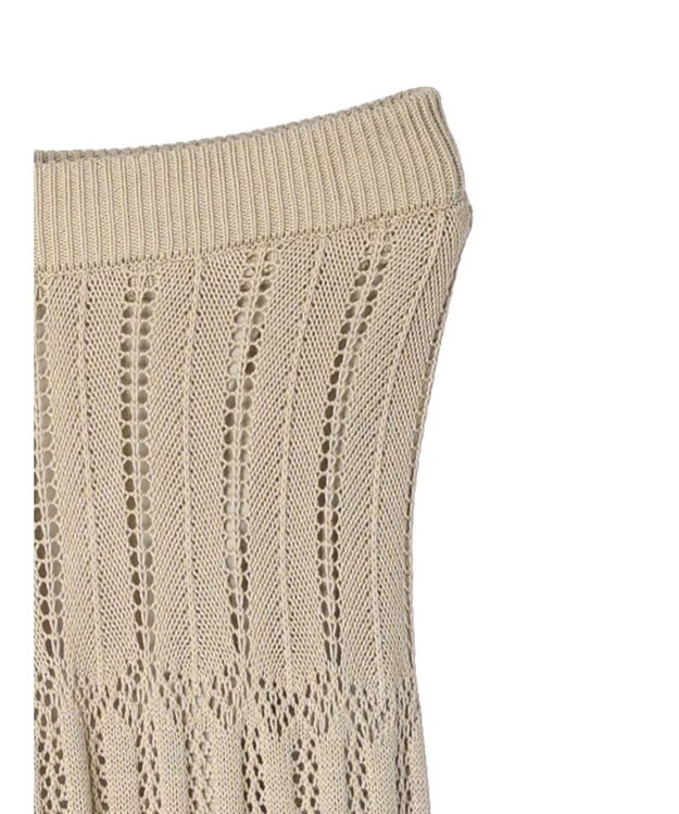 AMERICAN HOLIC 透かし編みニットパンツ Beige