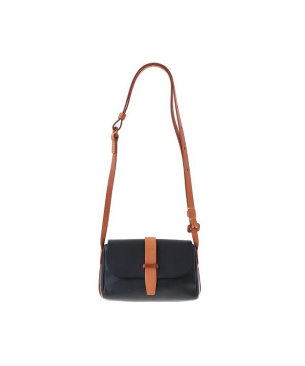 genten サドルベルト ヌオーバ 横型コンパクトショルダーバッグ クロ