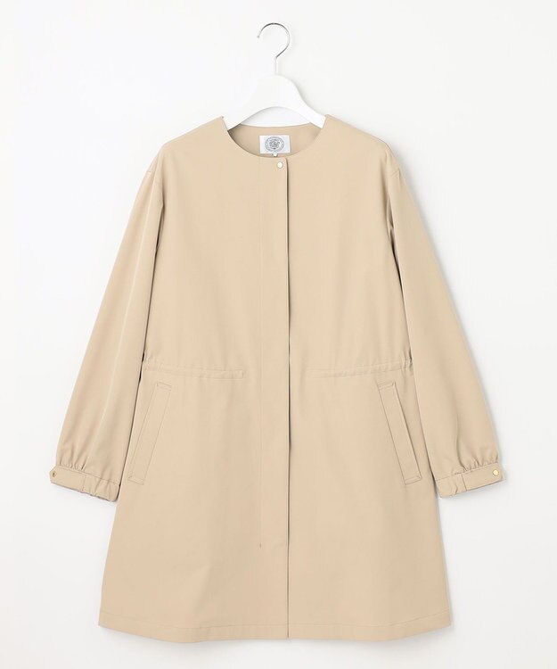 J.PRESS LADIES S 【洗える】 ソロテックスドライツイル ノーカラー コート ベージュ系